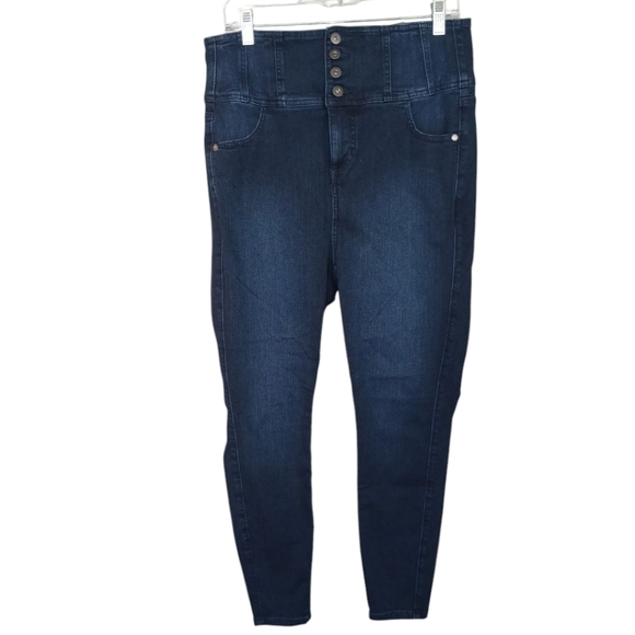 torrid Denim - Torrid NWT Corset High Rise Dark Skinny Jeans Size 12 Short